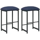 vidaXL Barhocker 2 stk. Blau 40 x 32 x 74 cm Holzwerkstoff