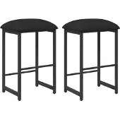 vidaXL Barhocker 2 stk. Schwarz 40 x 32 x 64 cm Holzwerkstoff