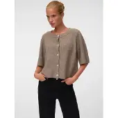 Vero Moda Strickjacke "VMSOFFE 2/4 O-NECK CARDIGAN NOOS" Materialmix, regular fit
