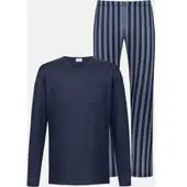 Mey Anzug lang Serie Seriously Stripes Yacht Blue | Größe XXL