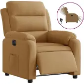 vidaXL Relaxsessel Elektrisch Braun Samt