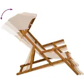 vidaXL Liegestuhl 4 pcs 3 Position Massives Eukalyptus Holz Beige