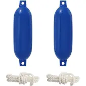 vidaXL Bootsfender 2 Stk. Ø 14 x 50 cm Blau PVC