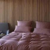 Elegante Soft-Flanell Bettwäsche Winston Kissenbezug einzeln 80x80 cm | rosenholz - rot
