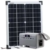 Revolt Solar-Set: Powerstation-Solargenerator mit Solarmodul, 89,6 Wh, 100 W