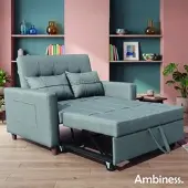 Ambiness 3in1 Zweisitzer Schlafsofa hellgrau