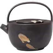 Ferm Living Koyo Teekanne, dunkelbraun 0,85 Liter Steingut - , Braun / Rost, Keramik