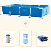 Intex Rechteckiger Frame Pool - 450x220x84 cm - 4-teilig S21258
