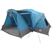 vidaXL Cabin Zelt mit Regenhaube, wasserabweisend 10 Personen Blau