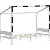 VitaliSpa Kinderbett Goal Weiß/Schwarz 90x200, Model 61327