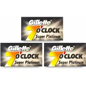 Gillette 30 7 O'Clock Super Platinum Rasierklingen Double Edge