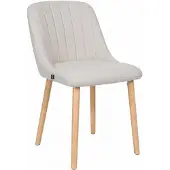 CLP Esszimmerstuhl Arie Stoffbezug mit Rückenlehne bis 150 kg belastbar beige