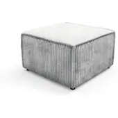 Masseno POLSTERHOCKER TESSO Modern Sitzhocker, Fußhocker Grau
