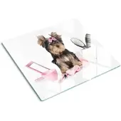 Tulup GLASPLATTE 60x52 cm Yorkshire Terrier