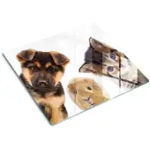 Tulup GLASPLATTE 60x52 cm Haustiere