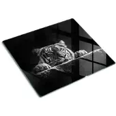 Tulup GLASPLATTE 60x52 cm Tiger