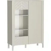 Beautysofa VITRINE Lume mit 2 Glastüren, 100 cm, kaschmir