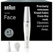 Braun Gesichtsepilierer Face 810, Weiß, Silber, Wangen, Kinn, Stirn, Batterie, AA, 57 mm, 155 mm