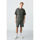 Tommy Life Herren Übergröße Baumwollmischung T-Shirt und Shorts Set