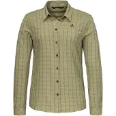 Schöffel Outdoorbluse SCHÖFFEL "Blouse Style Energio WMN", Damen, Gr. 42, 6715, grün, Oberstoff: 78% Polyester, 22% Nylon, Basic, V-Ausschnitt, Blusen Outdoorbluse