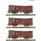 Fleischmann 6660156 N 3-tlg. Set: Offene Güterwagen, DR
