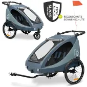 Hauck 2in1 Fahrradanhänger Dryk Duo Plus für 2
