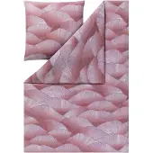 Estella Feinflanell Bettwäsche Alba aubergine 135x200 cm + 80x80 cm