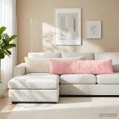 vidaXL Kissenbezug HEERLEN Weiß 40 x 145 cm Faux Kaninchenfell