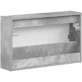 vidaXL Wandmontierter Schuhschrank ZWOLLE 71 x 17 x 43 cm Betongrau