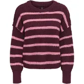ONLY Strickpullover "ONLMALLY LS DETAIL O-NECK KNT NOOS" Kunstfaser, regular fit