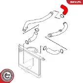 ESEN SKV 24SKV675 Turbo Ladeluftschlauch für VOLVO V40 Kombi (645) S40 I (644)