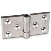Ganter Schwerlastscharniere, Edelstahl A4, horizontal verlängert (237.3-A4-76-50-A-GS)