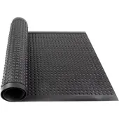 Karat Arbeitsmatte Bubble Naturgummi Anti-Ermüdungsmatte 90 x 500 cm Schwarz