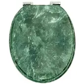 SINOBATH WC-Sitz Oval mit Softclosing Grün Marmoroptik
