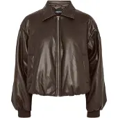 Pieces Pclara Gefütterte Beschichtete Bomberjacke | Braun | L
