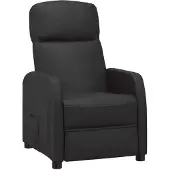 Syfax Relaxsessel Schwarz Kunstleder