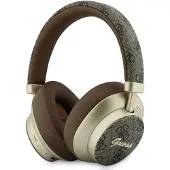 GUESS Headphones nauszne Bluetooth ENC 4G Gold Script Metal brown