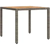vidaXL Outdoortisch-Set 3 stk. PE Rattan und pulverbeschichteter Stahl