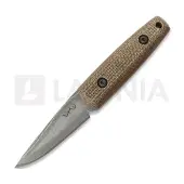 LKW Knives Mini Pukko - VG10 Damascus - Micarta Messer, braun