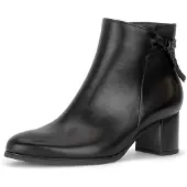 Gabor Stiefeletten 8053 schwarz Glattleder Blockabsatz 5cm Reißverschluss F-Weite