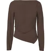 Pieces Pcsirene Asymmetrisches Oberteil Mit Langen Ärmeln | Braun | XS