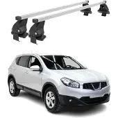 Menabo Stahl Dachträger Gepäckträger für Nissan Qashqai J10 2006-2014 Grau