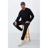 Tommy Life Herren Baumwoll-Polyester Fleece Sweatshirt und Hose Set