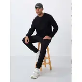 Tommy Life Herren Baumwoll-Polyester Fleece Sweatshirt und Hose Set