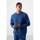 Tommy Life Bedrucktes Fleece-Sweatshirt- und Hosen-Set