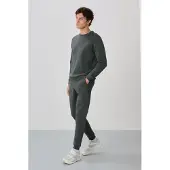 Tommy Life Herren Sweatshirt- und Jogginghosen-Set aus Baumwoll-Polyester-Fleece