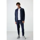 Tommy Life Herren-Polyester-Sportset mit Reißverschlusskragen