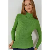 MyFashion Figurbetonter strukturierter Rollkragenpullover