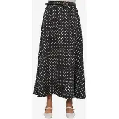 Big Dart High-Waist Pünktchen Maxi-Rock