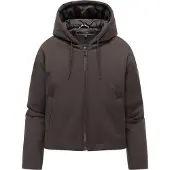 NAVAHOO Winterjacke "Bomberjacke Biscuitaa 14", Damen, Gr. S, braun (choco), weit hüftlang, elastischer Bund, Jacken Winterjacke, Kurze warme Damenjacke